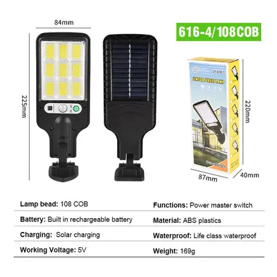 (108COB(Without remote controller)) LED Solar Wall Light Modes Motion Sensor Light Control IP65 