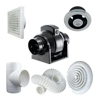 Manrose PROCFTSLKCLED MF100T Professional Shower Extractor Fan/Light Kit (Timer)