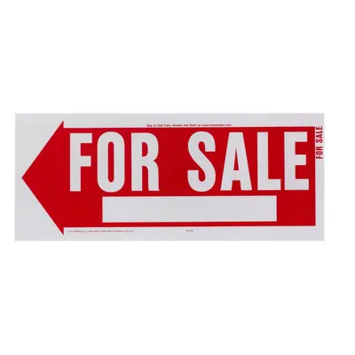 Hy-Ko Products RS-805 For Sale Corrugated Plastic Sign w/ H Bracket 9.25"" x 24"" Red/White Piec