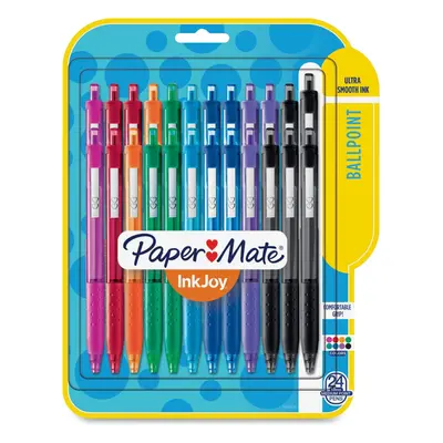 PAPER MATE Inkjoy RT Retractable Ballpoint Pen 1mm Assorted 24Pack