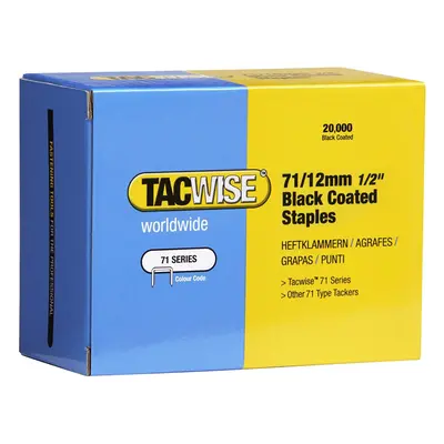 Tacwise Type 71/ 10mm Black Staples for Staple Gun - (Box of 20,000)