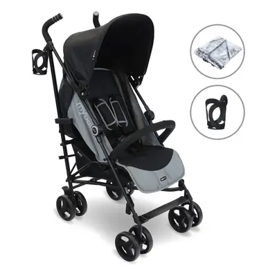 MB02 Plus Lightweight Stroller - Black and Grey