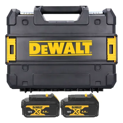 Dewalt DCB182 4.0ah 18v XR Lithium Ion Battery Twin Pack + Tstak Drill Case