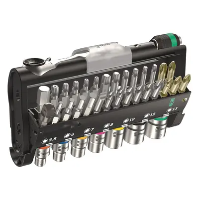 (Single) Mini bit-ratchet, screwdriver, bits & socket set, 38pc