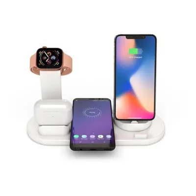 (white) Qi Wireless Charger Stand For Iphone 13 11 Pro Max Fast Charging 10w In Multifunction Ch