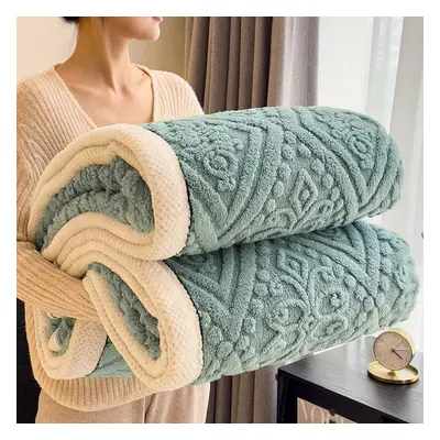 (blue, 200*230cm) Winter Warm Sleeping Blanket Soft Comfortable Flannel Fleece Blankets For Bed 