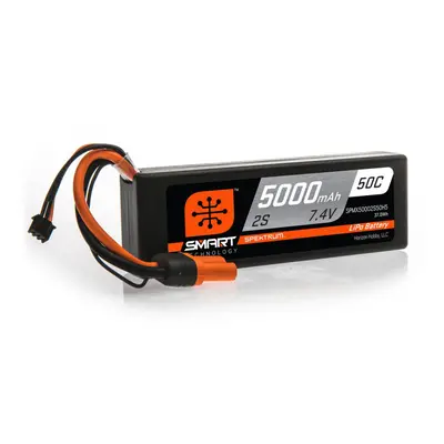 Spektrum 5000mAh 2S 7.4V 50C Smart LiPo Hardcase; IC5 SPMX50002S50H5