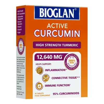 Bioglan Active Curcumin, High Strength Turmeric extract, month supply - Tablets