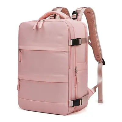 (pink) Women Laptop Backpack 15.6inch Teenage Girl Usb Charging School Backpack Independent Shoe