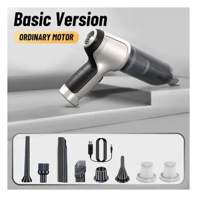 (Basic 2Filter) Car Vacuum Cleaner 95000pa Strong Suction Handheld Wireless Vacuum Cleaner Blowe