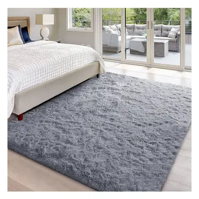 (160cm x 230cm (5ft 4in x 7ft 8in)- Large Area Rug/ Carpet, Grey Rugs) Extra Large Shaggy Rugs L