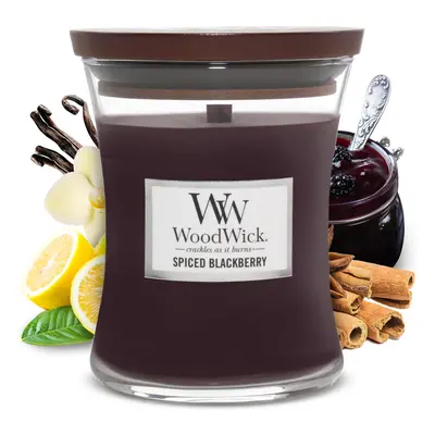 Medium Hourglass Scented Candle with Pluswick Innovation, Spiced Blackberry