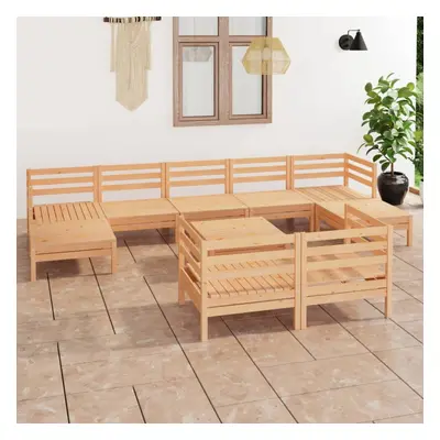 vidaXL Garden Lounge Set Wooden Outdoor Lounge Set Piece Solid Wood Pine