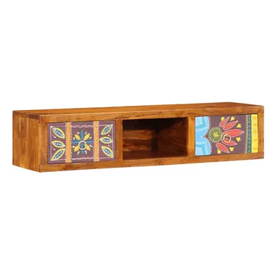 vidaXL Wall-mounted TV Cabinet Multicolour 100x30x22 Solid Wood Acacia