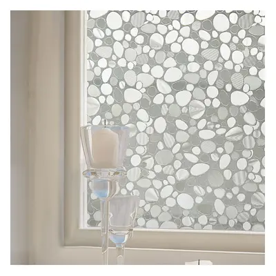 40cmX200cm Modern Flower Pattern Glass Stickers Bathroom Balcony Sliding Door Frosted Glass 3D S