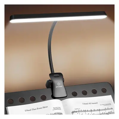 Glocusent LED Super Bright Music Stand Ligh, Eye Caring Clip-on Piano Light, Color Brightness US