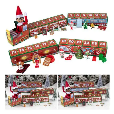 24-days Surprise Train Blind Box Christmas Advent Calendar Doll Toy Ornaments New