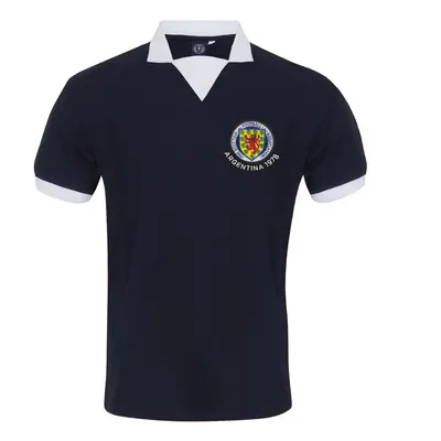 (Navy Blue No.15, Large) Scotland Official Gift Mens Retro / World Cup Football Kit Shirt Navy