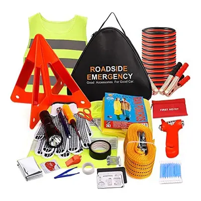 Emergency Breakdown Kit, in Multifunctional Roadside Assistance Car Breakdown Kit with Jumper Ca