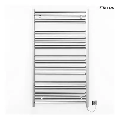 (600 x 1200mm (BTU: 1,528)) Chrome Electric Bathroom Towel Rail Radiator