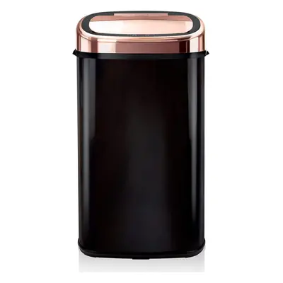 (Black) T80904RB Kitchen Bin with Sensor Lid, Automatic Soft-Close, Manual Override, Litre, Blac