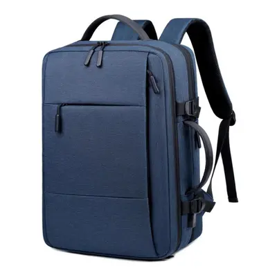 (blue) Classic Travel Backpack Men Business Backpack School Expandable Usb Bag Large Capacity La