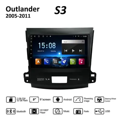 (as the picture, 2+32GB) Inch Android Carplay For Mitsubishi Outlander Car Radio Multimedia Vide