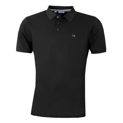 Calvin Klein Mens Campus Button Ribbed Collar Golf Polo Shirt