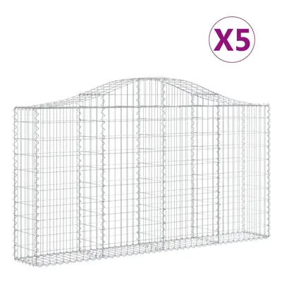 (200 x x 100/120 cm/ pcs) vidaXL Arched Gabion Basket Stone Basket Gabion Retaining Wall Galvani