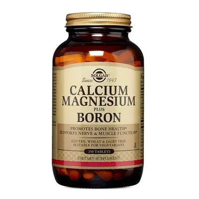 Solgar Calcium Magnesium Plus Boron Non-GMO Vegan Gluten Free Dairy Free Kosher Tablets