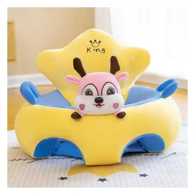 (yellow, 50*50*40cm) Cartoon Baby Anti-fall Learning Seat Children&apos;s Sofa