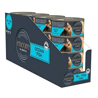 Encore 100% Natural Cat Food Tin 1x(16x70g) Ocean Fish, Pack of