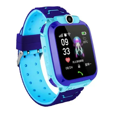 (blue waterproof) Q12 Kids Smart Watch IP67 Waterproof Outdoor Sports Children Phone Watch