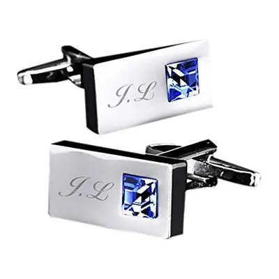 EDSG Personalised Cufflinks for Men Engraved Stainless Steel Cufflinks for Him Personalised Gift