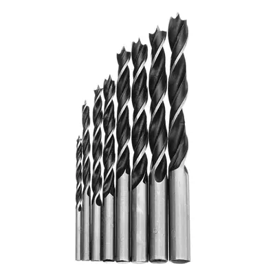 8pcs 3-10mm Twist Drill Bit Carbon Steel Flutes Wood Drill Bit Tool