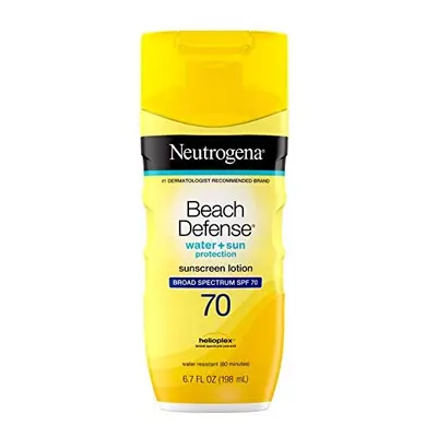 Neutrogena Beach Defense Water Resistant Sunscreen Body Lotion with Broad Spectrum SPF Oil-Free 