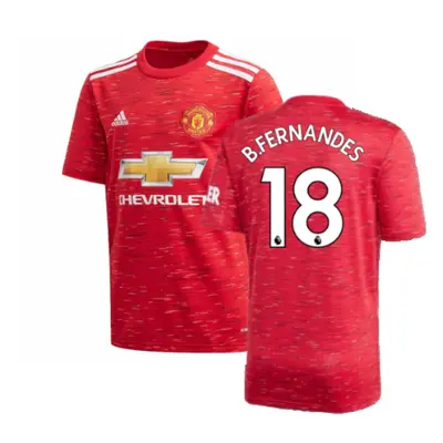 (XXL) Man Utd Adidas Home Football Shirt (Kids) (B.FERNANDES 18)