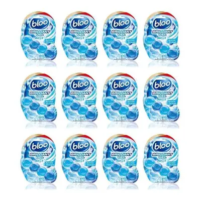 Bloo Brilliant Gel All in Toilet Rim Block Cleaner, Arctic Ocean Fresh Scent pack (Pack of 12)