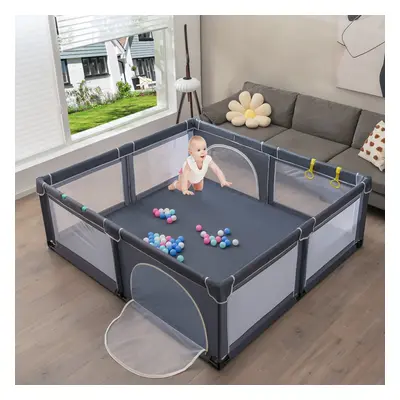 Baby Playpen Portable Large Safety Infant Activity Center W/ PCS Ocean Balls