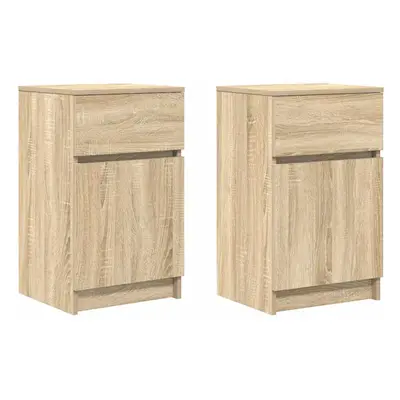 (sonoma oak, pcs) vidaXL Bedside Cabinet Grey Sonoma 39x35x65 cm Engineered Wood bedside table