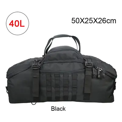 (40L Black) Men Army Sport Gym Bag Military Tactical Waterproof Backpack Molle Camping Backpacks