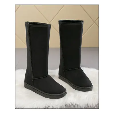 (38, Black) Classic Women Knee-High Boots Winter Warm Thick Bottom Long Booties For