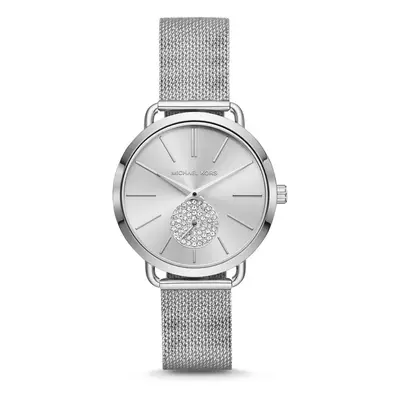 MICHAEL KORS MK3843 Portia Crystal Quartz Silver Dial Ladies Watch