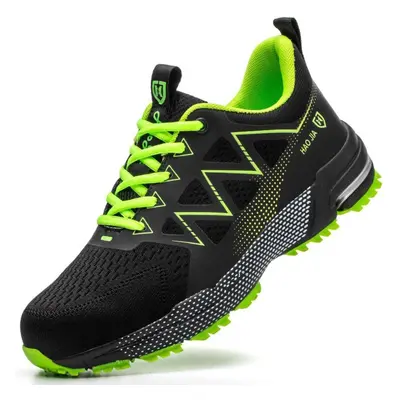 (green, 42) Protective Work Shoes Men Women Safety Shoes Anti-smash Lightweight Breathable Work 