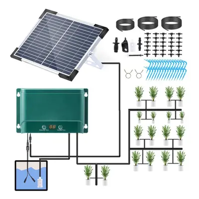 (dark green) Solar Automatic Drip Irrigation Kit Timing Modes Watering Modes 98.42ft Automatic W