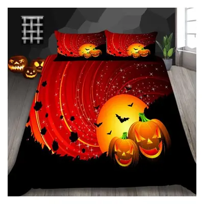 (as the picture, Cama 105--180x220cm) Duvet Cover Sets Halloween Cover Set 3D Print Cartoon Patt