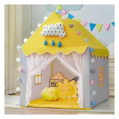 (yellow) Children Play Tent Easy Setup Child Room Decoration For Boy Girl Large Space Toddler Fa