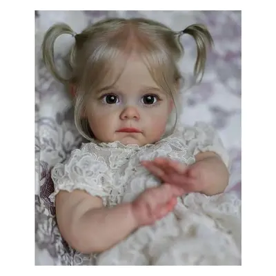 (as the picture) 60cm Reborn Doll Maggie Hand-detailed Painting With Visible Veins Lifelike 3D S