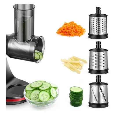 (Sliver) Vegetables Slicer Shredder Accessories for 3-in-1 Slow Juicer Rotary Cheese Grater- Foo