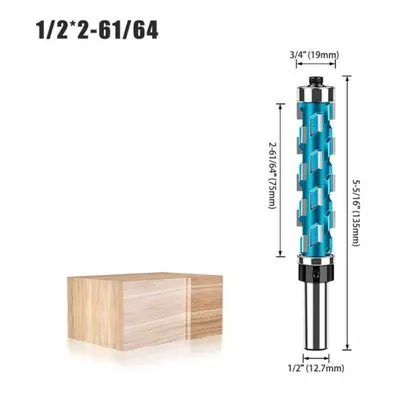 (blue, 12.7mm shank NO3) 12mm 1/2inch Flush Trim Router Bit With Double Bearing Round Shank Carb